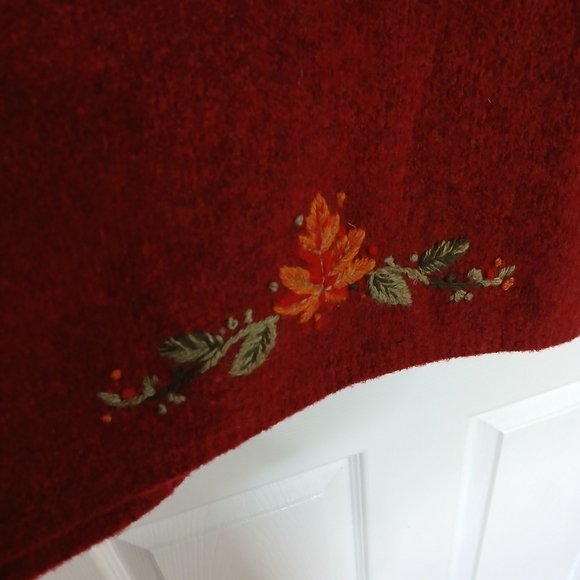 Marisa Christina Wool Blend Fall Embroidered Button Front Cardigan Size L - Picture 9 of 9